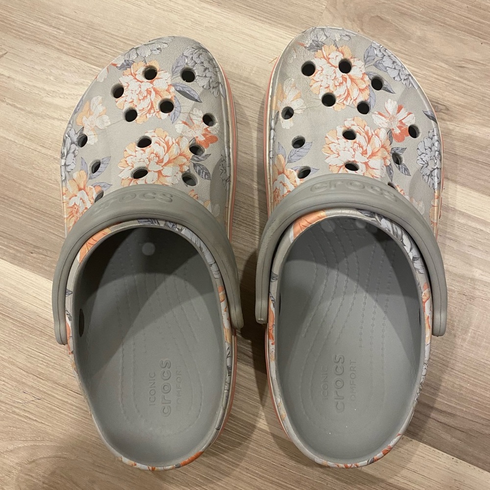 Floral crocs